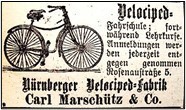 Anzeige Carl Marschütz im F.K. vom Feb. 1888 Anzeige Carl Marschütz im F.K. vom Feb. 1888